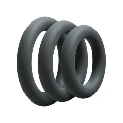 Optimale Lot de 3 Anneaux Silicone 10mm Gris